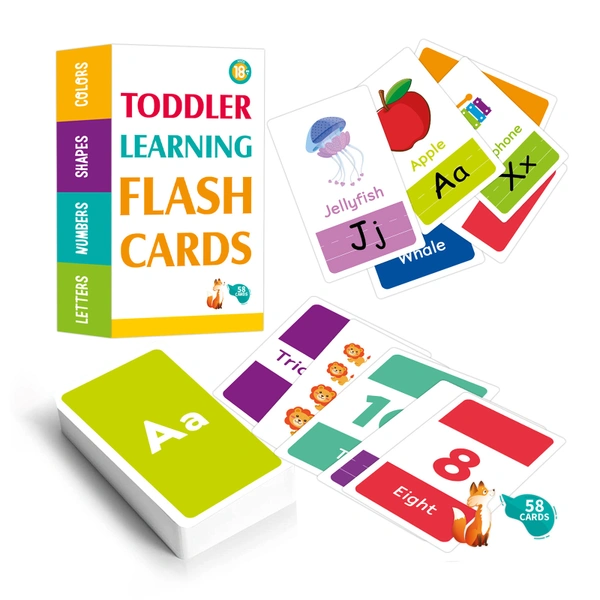 Toddler Learning Flash Cards Set Letter Color Shape Number Learning Toy