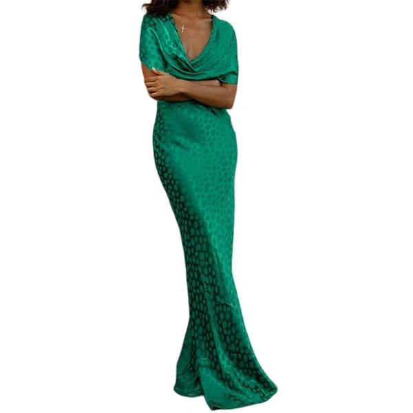 Polka Dot Dress Spring Summer Long Skirt Fashion Party Dress For Dinner