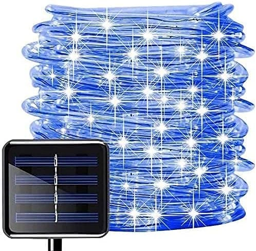 Guo Solar Light Strip, 12M 100LED Solar Outdoor String Light Copper ...