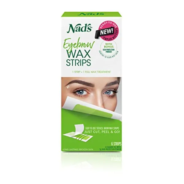 Nad's Eyebrow Wax Strips Facial Hair Removal With 6 Eyebrow Waxing