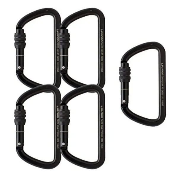 Fusion Climb Tacoma Lot de 5 mousquetons en forme de D modifiés avec vis en acier
