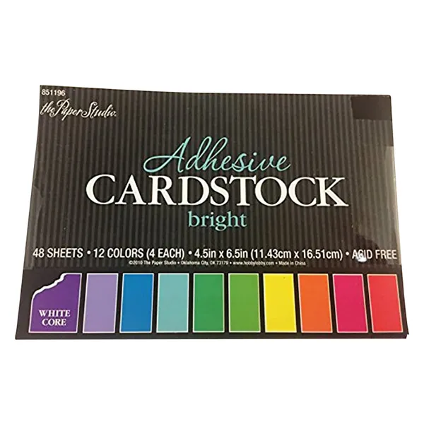 The Paper Studio Bright Adhesive Cardstock Multicolor 4.5 x 6.5Inch