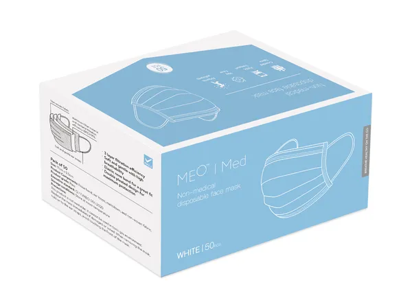 Meo Mask MEO Med Disposable Face Mask White Pack Of 50 piece | Wholesale | Tradeling