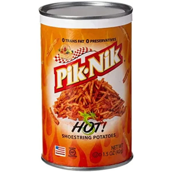 PikNik Hot Shoestring Potato Stick Chips 42G , 1.5fl oz Wholesale