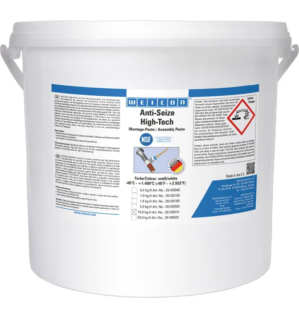 WEICON AntiSeize HighTech Assembly Paste 10 kg Protection against