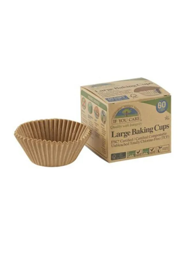 If You Care Large Baking Cups 60 Pieces 6.35cm Wholesale Tradeling
