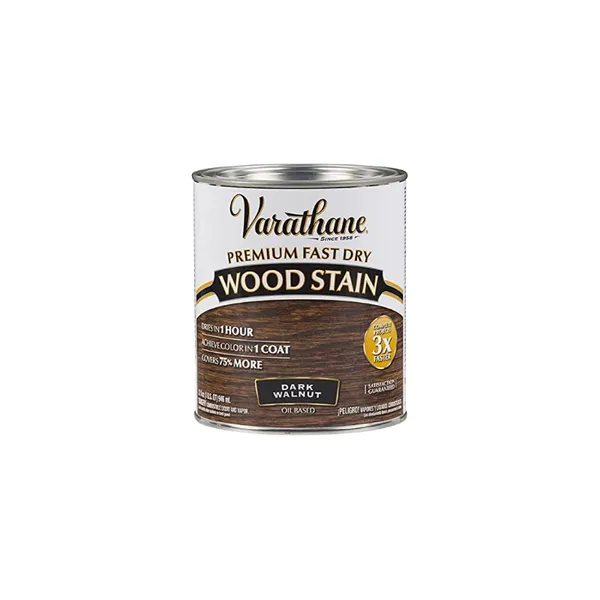 Varathane Premium Fast Dry Wood Stain Quart, Dark Walnut, Quart