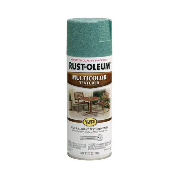 RustOleum Stops Rust MultiColor Textured Spray Paint, Sea Green, 12 Oz