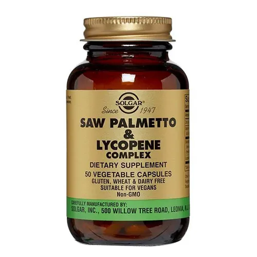 Solgar Saw Palmetto Pygeum Lycopene Complex 50 Vegetable Capsules 4024