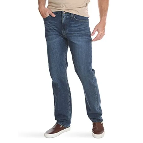 SZ Wrangler Authentics Men's Classic 5-Pocket Regular Fit Flex Jean  33W/34L, Blue Ocean Flex | Wholesale | Tradeling
