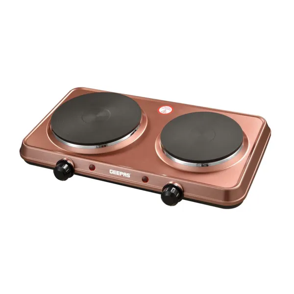 Geepas 2000W Electric Double Hot Plate With Thermostat Control