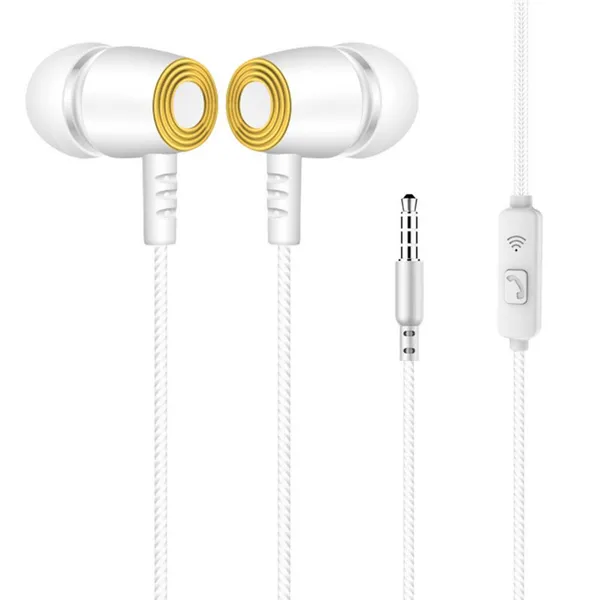 Wired Earphone Electroplating Bass Stereo InEar Earphones With Mic