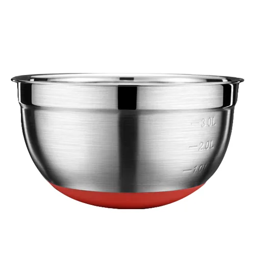Metavers Stainless Steel Mixing Bowl With Silicone Bottom Silver 44L