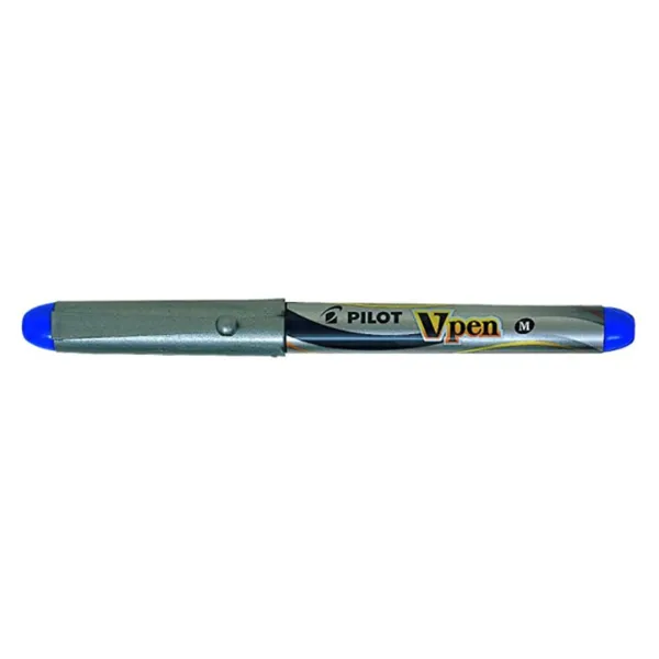 Pilot Vpen Disposable Fountain Pen Silver Barrel 0.58 Mm Tip Blue, Single Pen Wholesale