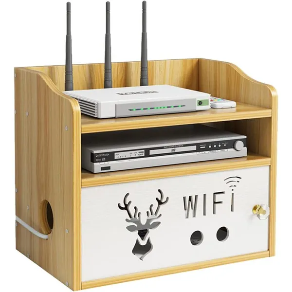 Nibeminent Hide Router Modem Box,MultiFunction Wifi Router Storage