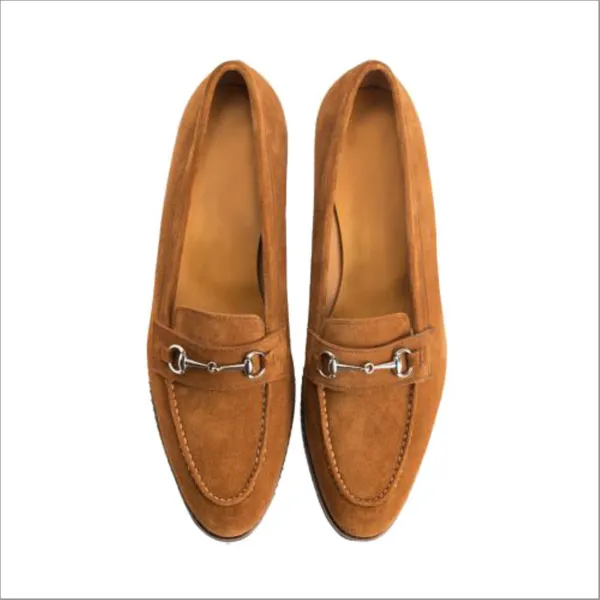 Men's Suede Loafers, Size 8, Sand Wholesale Tradeling
