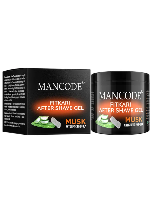 Mancode Fitkari After Shave Gel For Men Musk Antiseptic Formula, 100 G