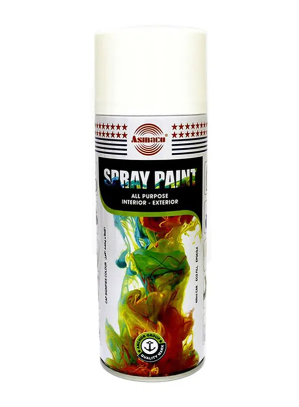 Asmaco All Purpose Interior And Exterior Paint Spray White 400ml
