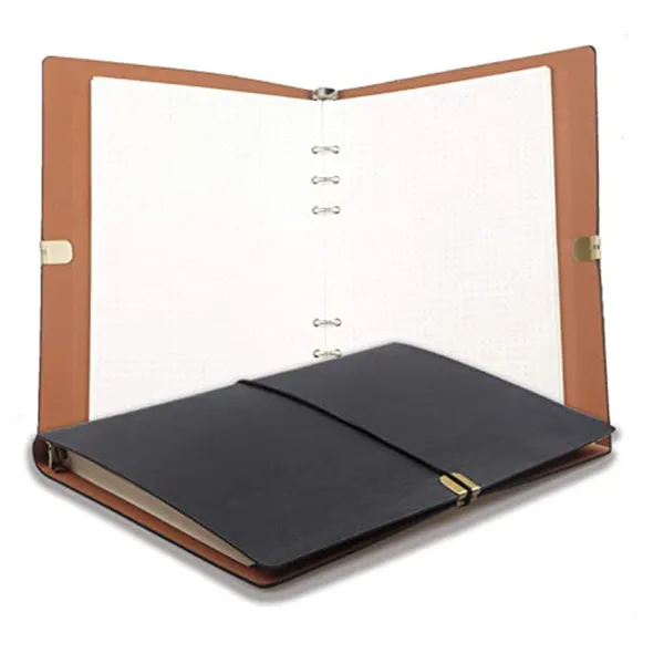 A5 Leather Binder Notebook Black Wholesale Tradeling