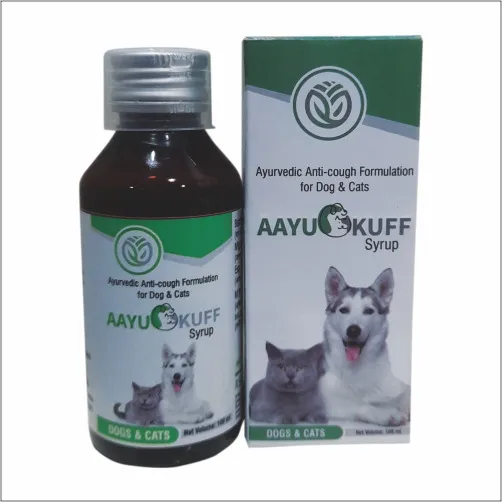 RSK Pharmacy Aayukuff Herbal Cough Syrup for Dogs, Cats and Pets 100 ml