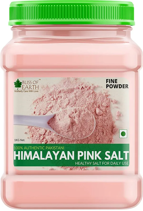 Bliss of Earth pure himalayan pink salt fine powder non iodised rock