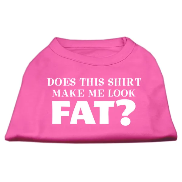 Does This Shirt Make Me Look Fat? Screen Printed Dog Shirt XS, Bright