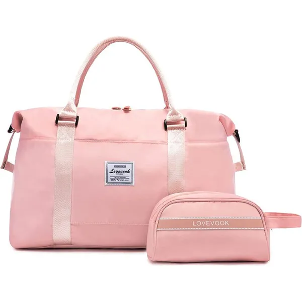 Women Cute Travel Tote Bag Gym Duffel Bag 27X55X18Cm With Toiletry Bag