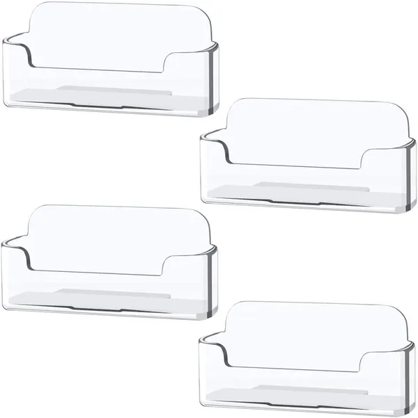 4 Pack Clear Plastic Business Card Holder,Acrylic Business Card Display