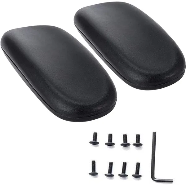 Aagut Office Chair Armrest Replacement Arm Pads Caps Black, Set Of 2