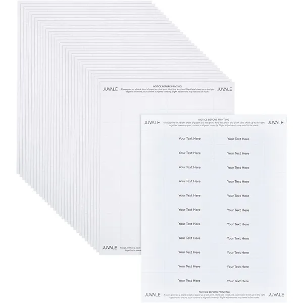 Printable 1X3 Labels, Spine Inserts For SelfAdhesive Binder Card