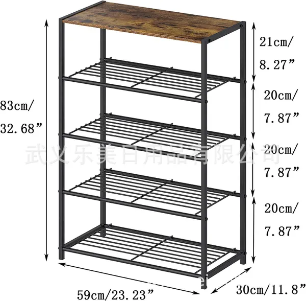 Rack Store Shoe Rack 5 Tier Shoe Storage Organizer Metal Shelves with