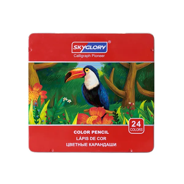 Skyglory 24 Colors Iron Box Color Pencil Wholesale Tradeling