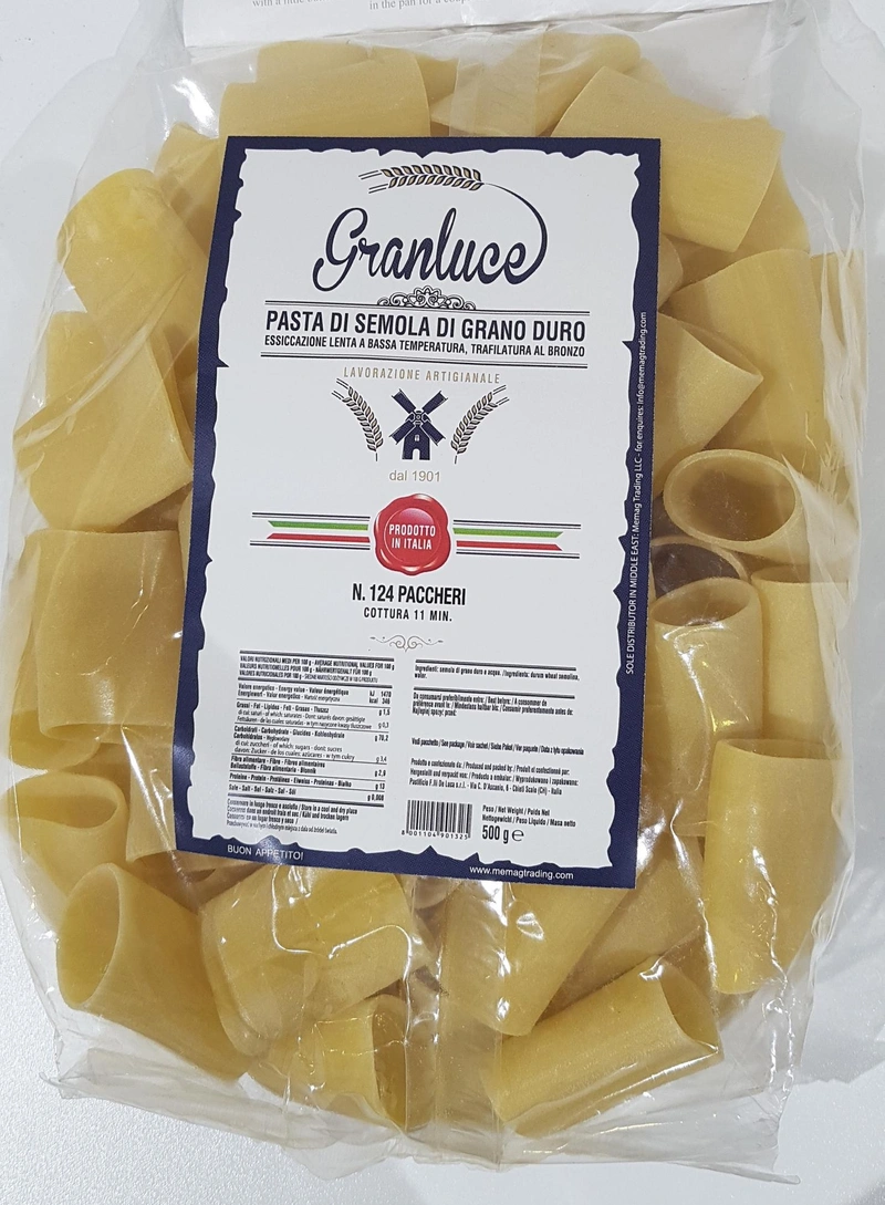 Granluce  124 Paccheri  Pasta 500 gr