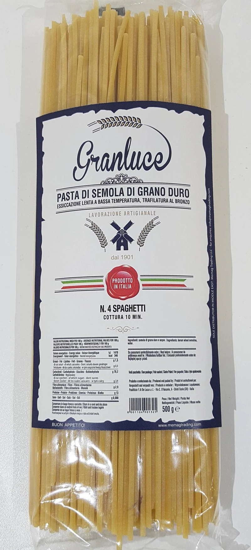 Granluce  4 Spaghetti Pasta 500 gr