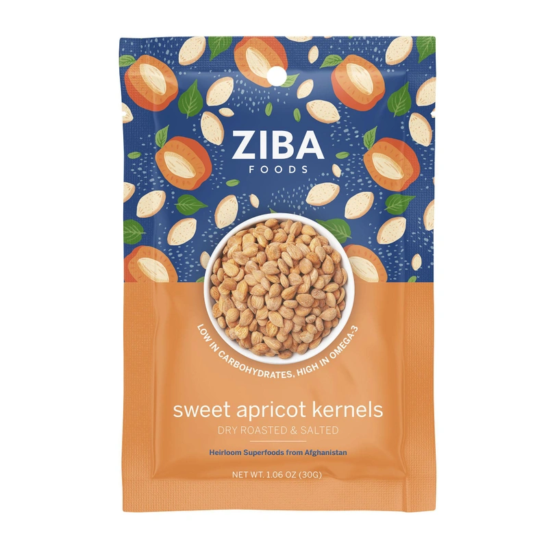 Ziba Foods Sweet Apricot Kernels Salted 30 gr