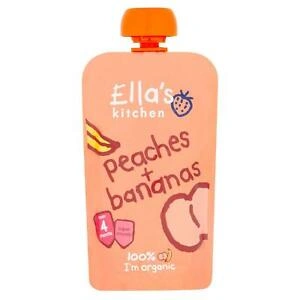 Ella'S Kitchen Organic Puree Peaches + Bananas 120 Gr