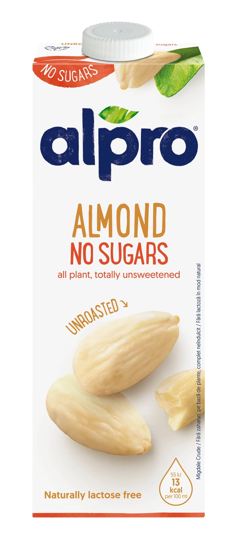 Alpro Drink Unroasted Almond Unsweetened 8 x 1 Lt
