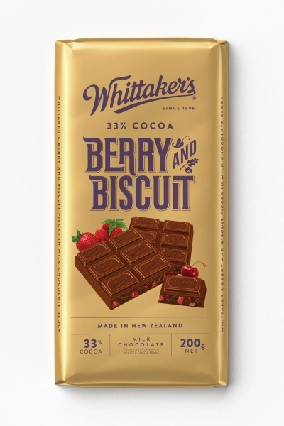 Whittaker Berry & Biscuit Bar 200 Gr