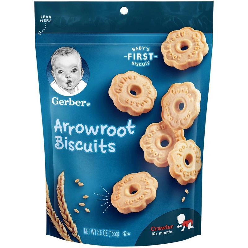 Gerber Biscuits Arrowroot Pouch 155 Gr