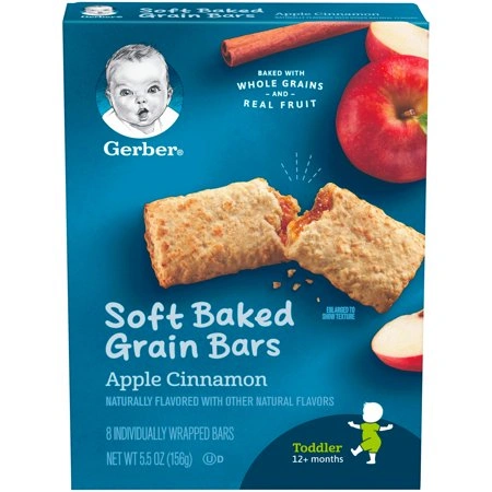 Gerber Grain Bars Soft Baked Apple Cinnamon 156 Gr