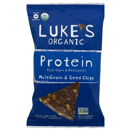 Lukes Organic Protein Multigrain Seed Tortilla Chips 142 gr