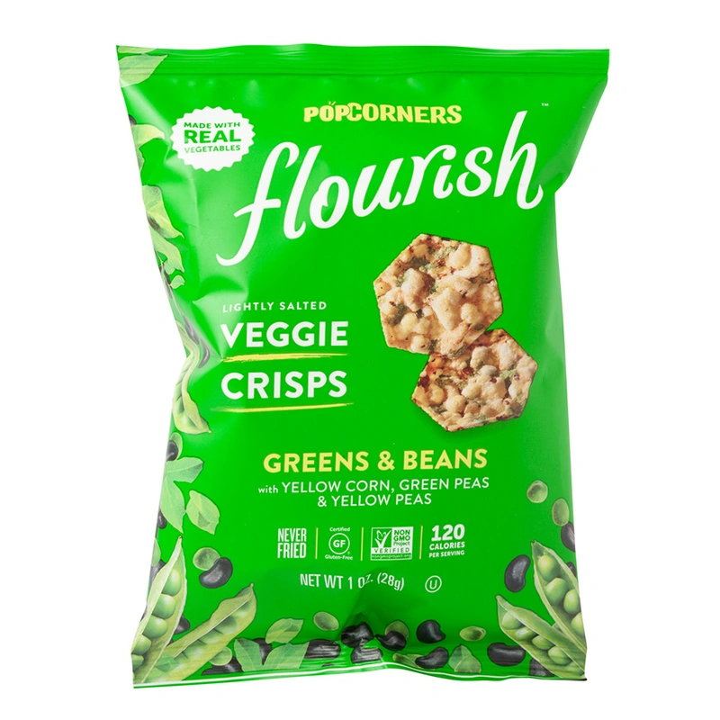 Popcorner Flourish Veggie Crisps Greens  Beans 28 gr