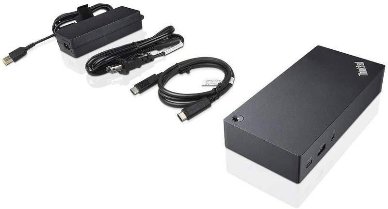 Lenovo ThinkPad USB-C UltraDock With 90W 2 Prong AC Adapter (40A90090US, USA Retail Packaged)