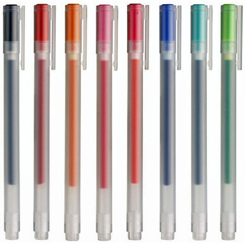 Muji Gel Ink Ballpoint Pens 0.38mm 8-colors Set