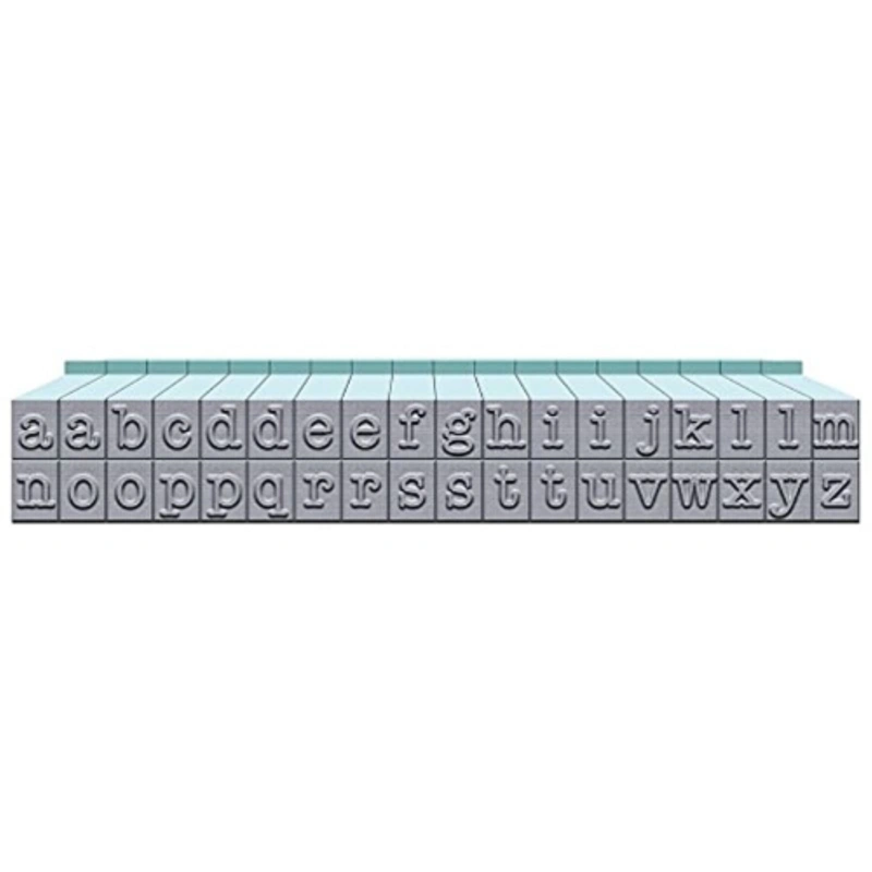 Contact USA American Typewriter Pegz Connectable Lowercase Alphabet Stamp  Set Blue 0.19inch CU-07083 36-Piece, Wholesale