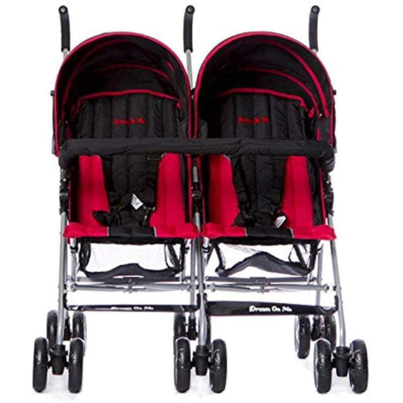 Dream On Me Twin Stroller Black And Red ‎114.81 X 42.42 X 19.05cm