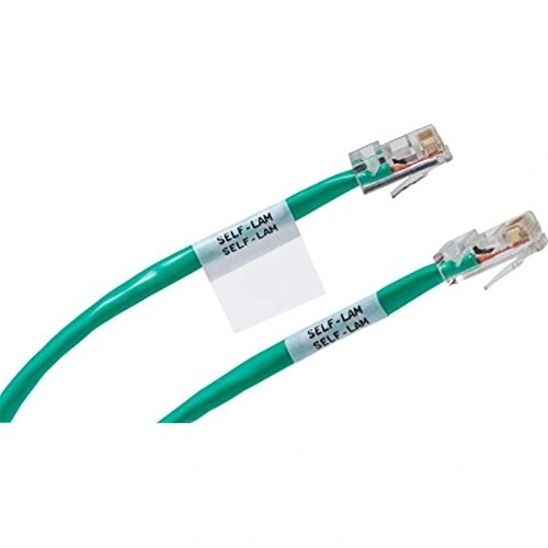 Brady SelfLaminating Vinyl Label Maker Black and White Semiclear 1 x 1