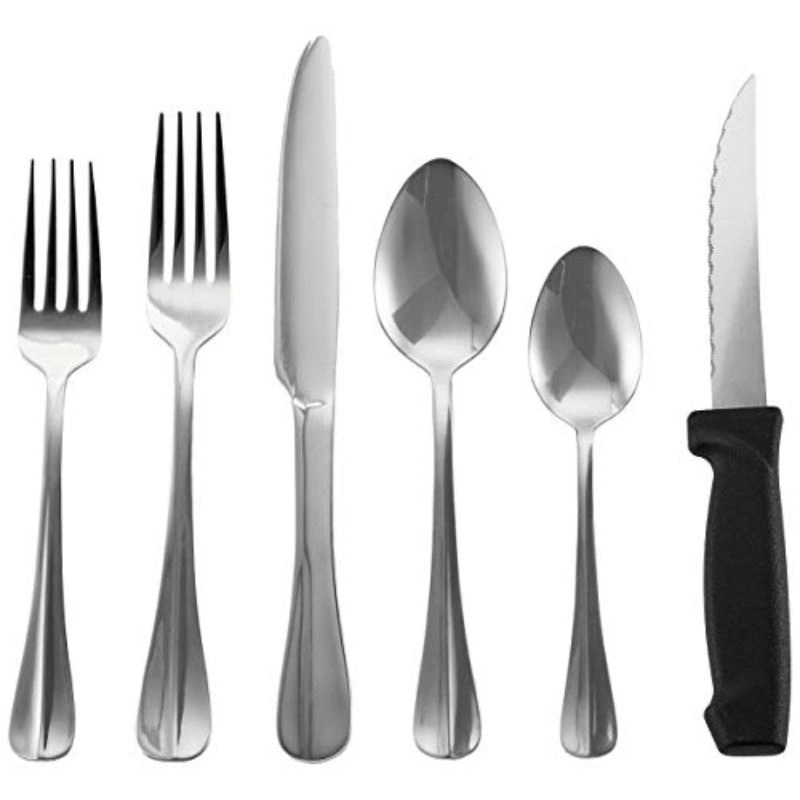Pfaltzgraff Everyday Simplicity 53 Piece Stainless Steel Flatware Set