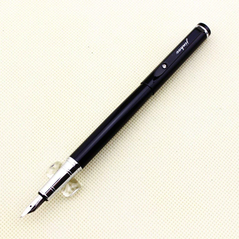 Gullor Advanced Jinhao Calligraphy Fountain Pen 101 Black with Silver - Bent Nib