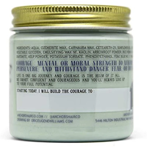 Anchors Aweigh Courage Vegan Matte Hair Clay Light Green 127g